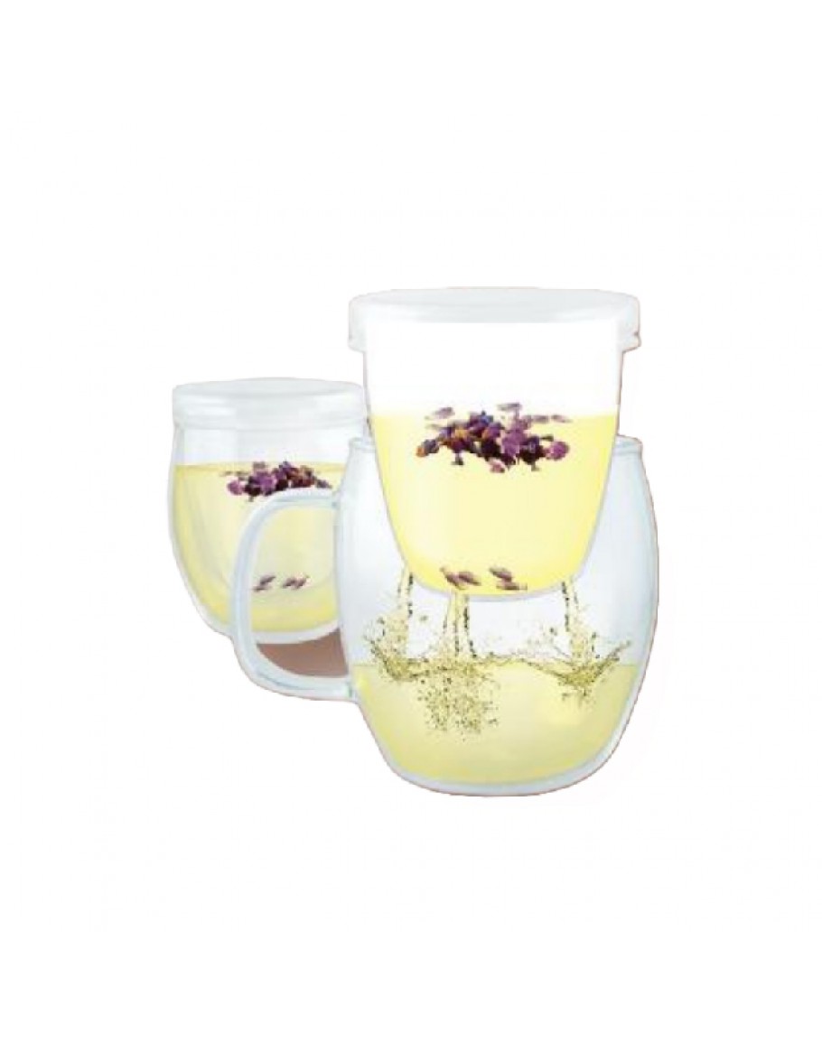 [Glasswares] Tea Glass (With Strainer &amp; Lid)